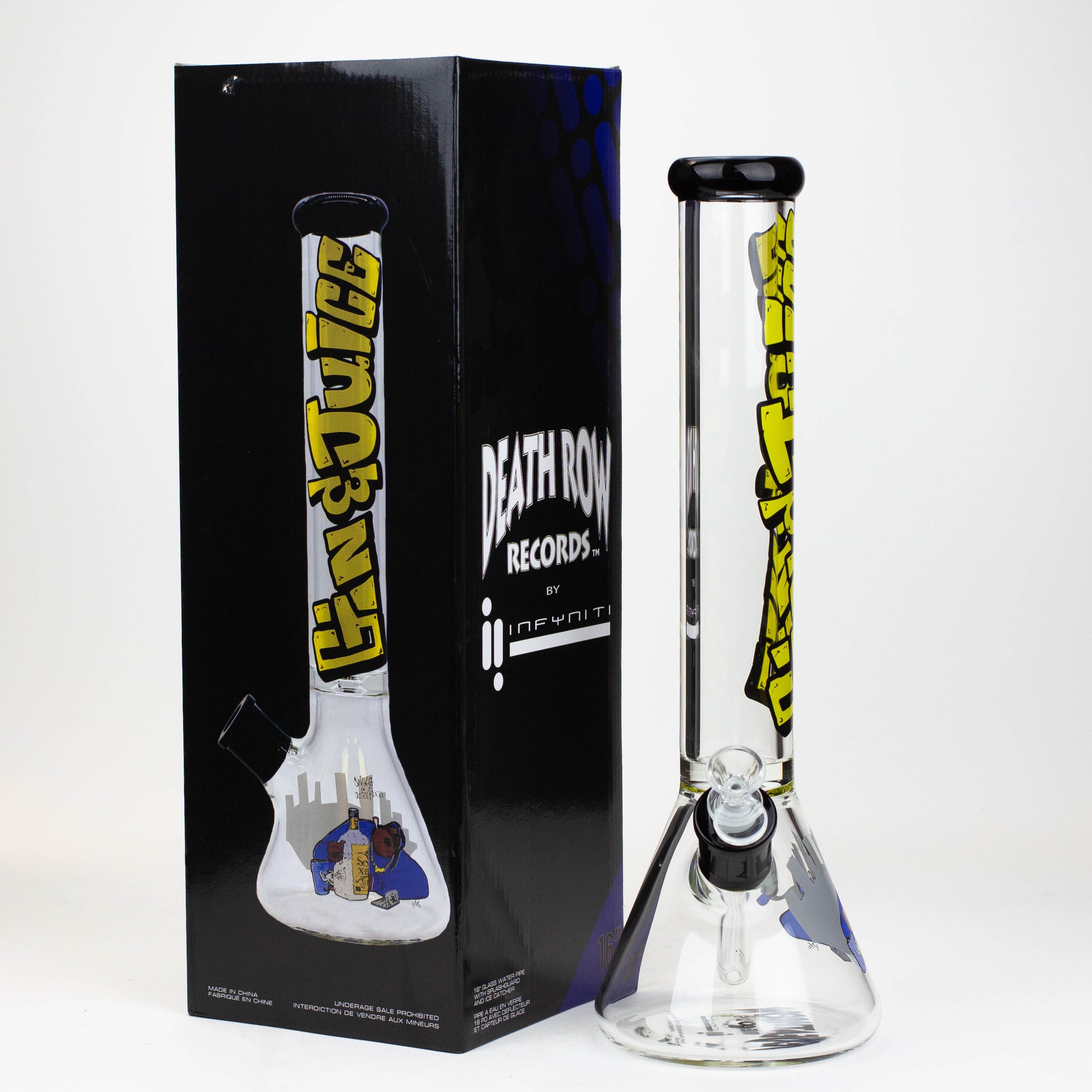 DEATH ROW-15.5"  7 mm Glass water bong by Infyniti [Gin & Juice]