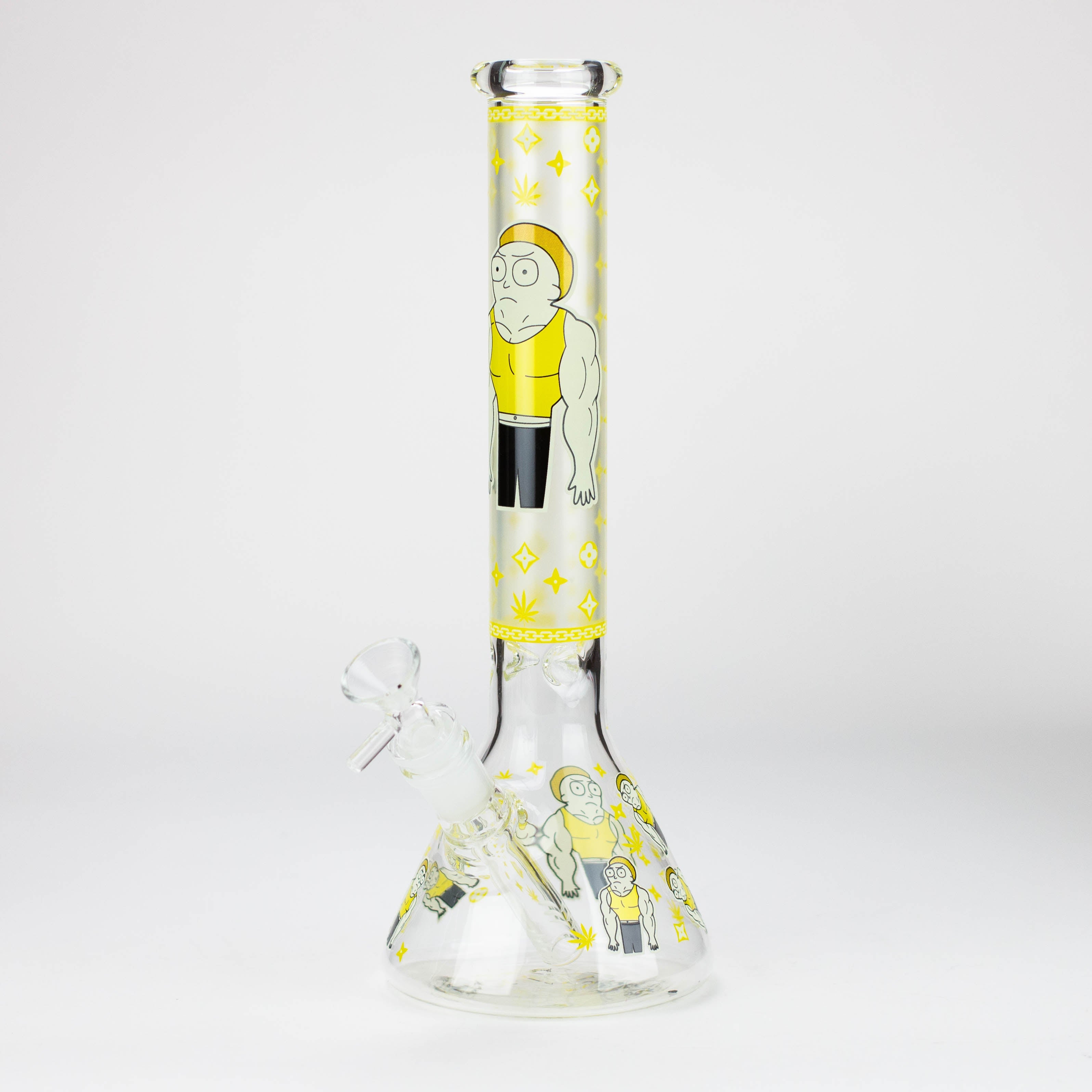 12" Cartoon glass water bong-Glow in the dark [GBT21004]