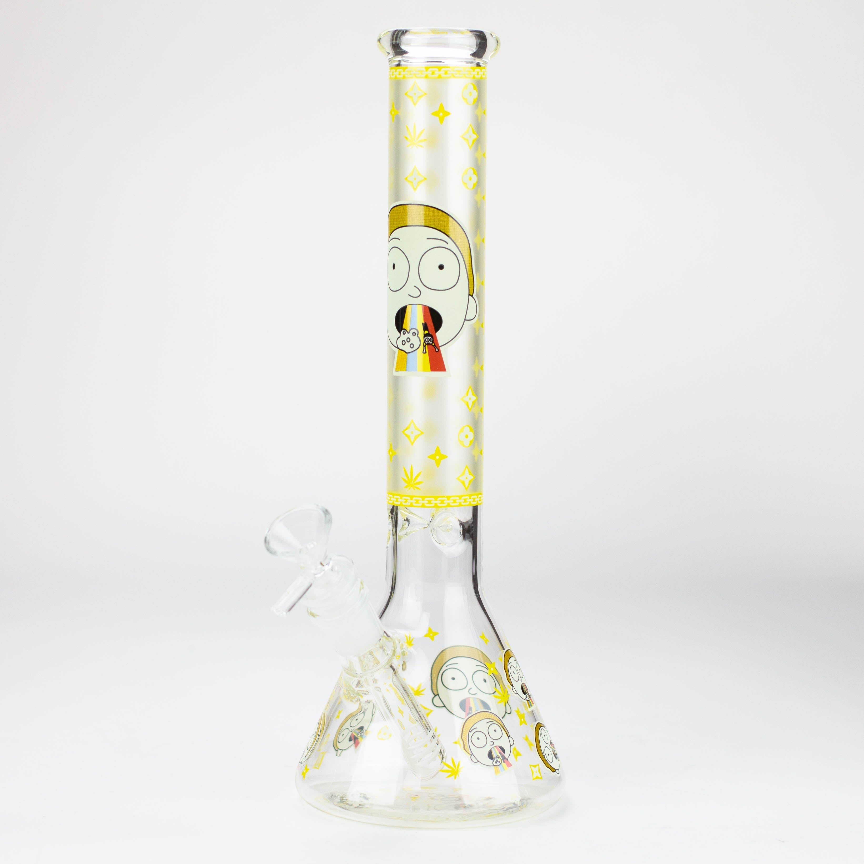 12" Cartoon glass water bong-Glow in the dark [GBT21004]