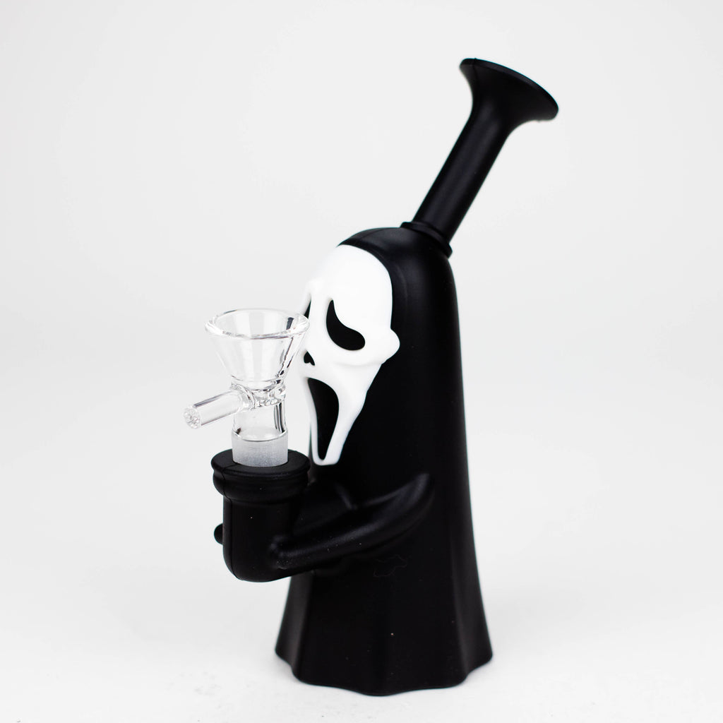 6.5" Ghost Face Water Pipe [H201A]