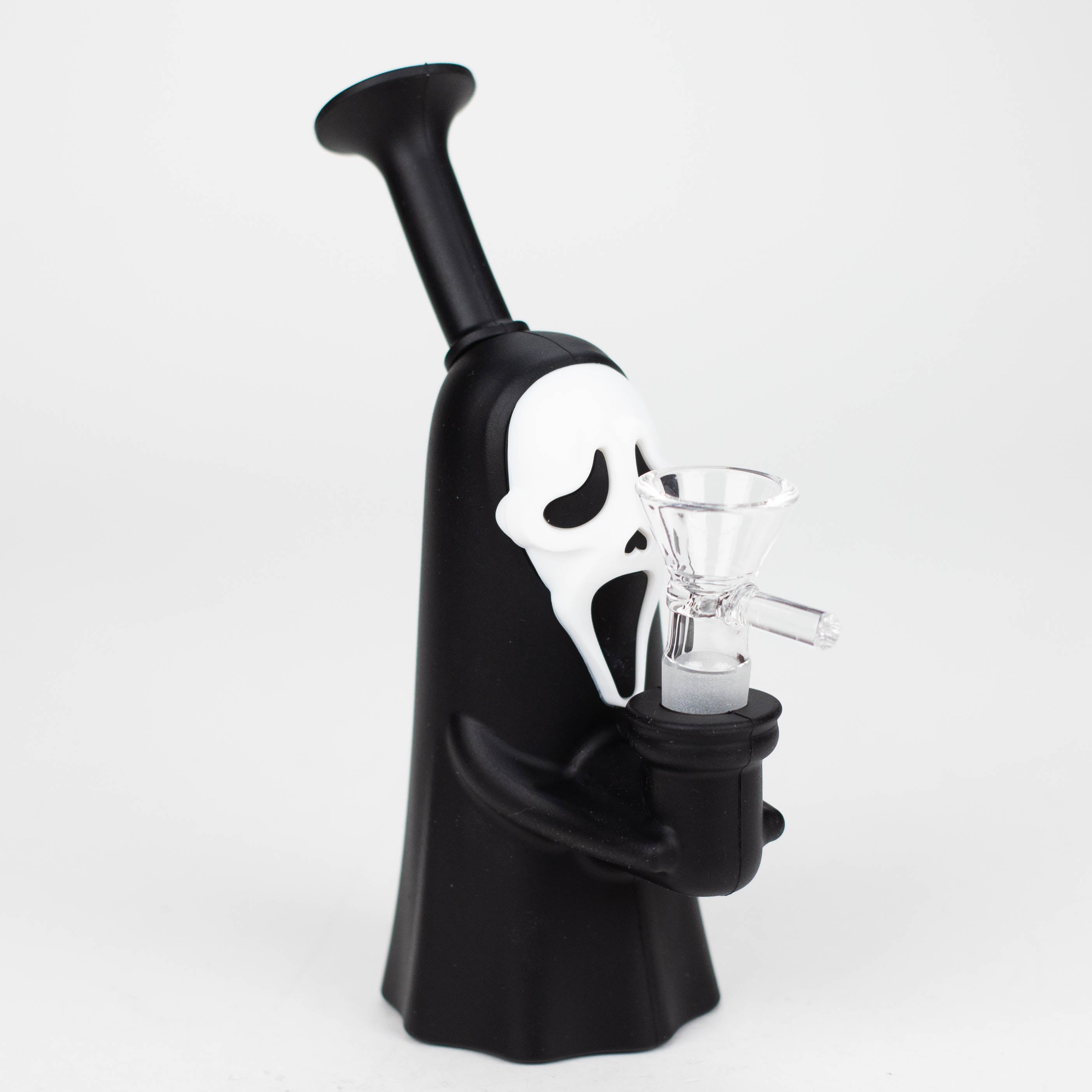 6.5" Ghost Face Water Pipe [H201A]