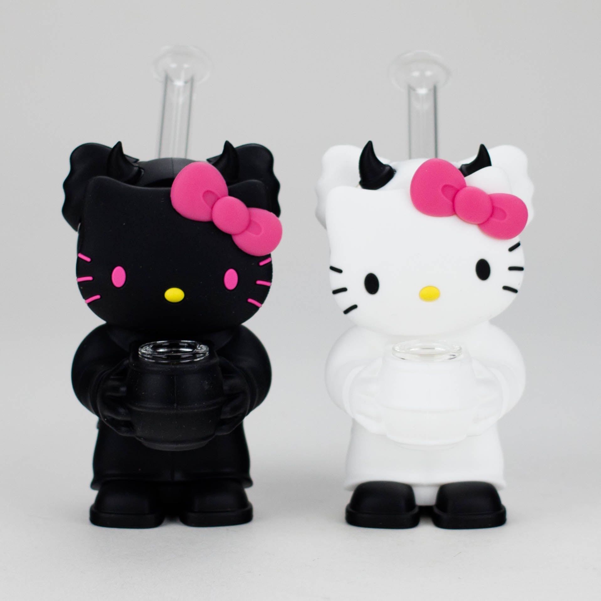 5.5" Devil Kitty Silicone Water Pipe-Assorted [YS-389]