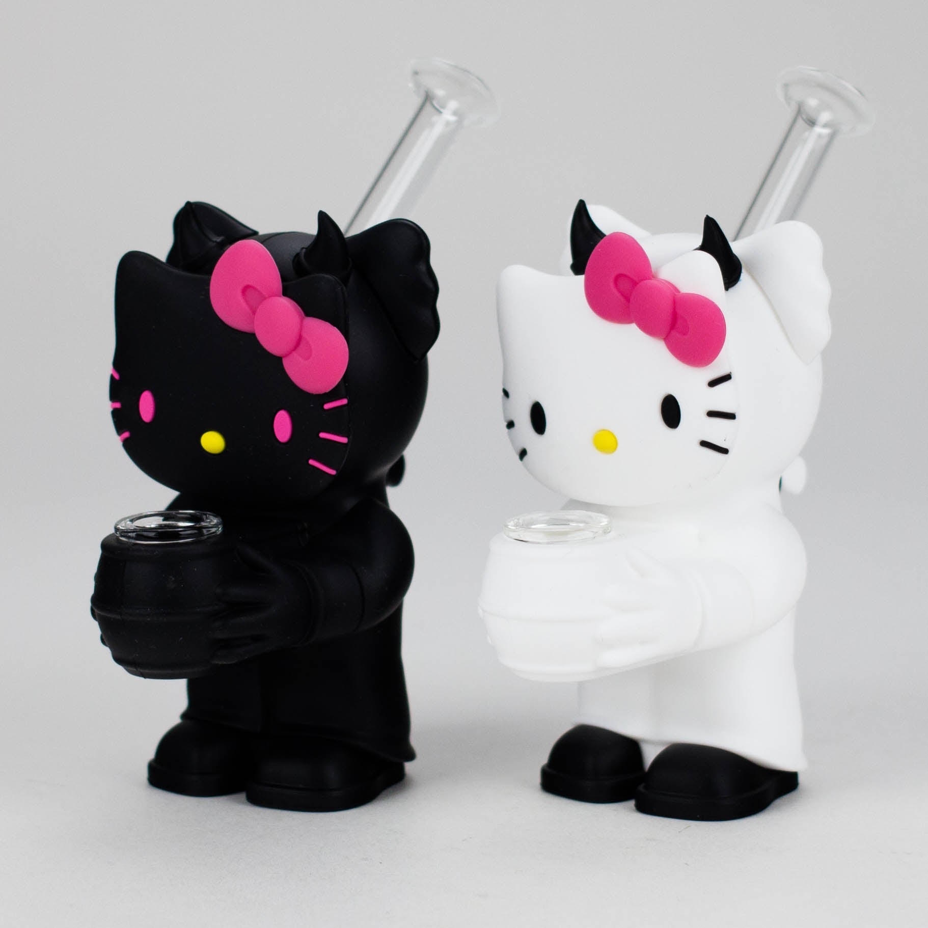 5.5" Devil Kitty Silicone Water Pipe-Assorted [YS-389]