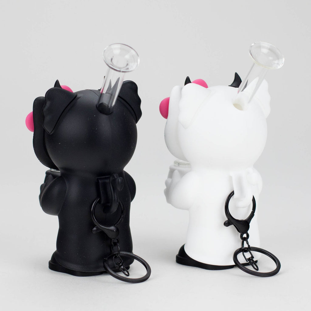 5.5" Devil Kitty Silicone Water Pipe-Assorted [YS-389]