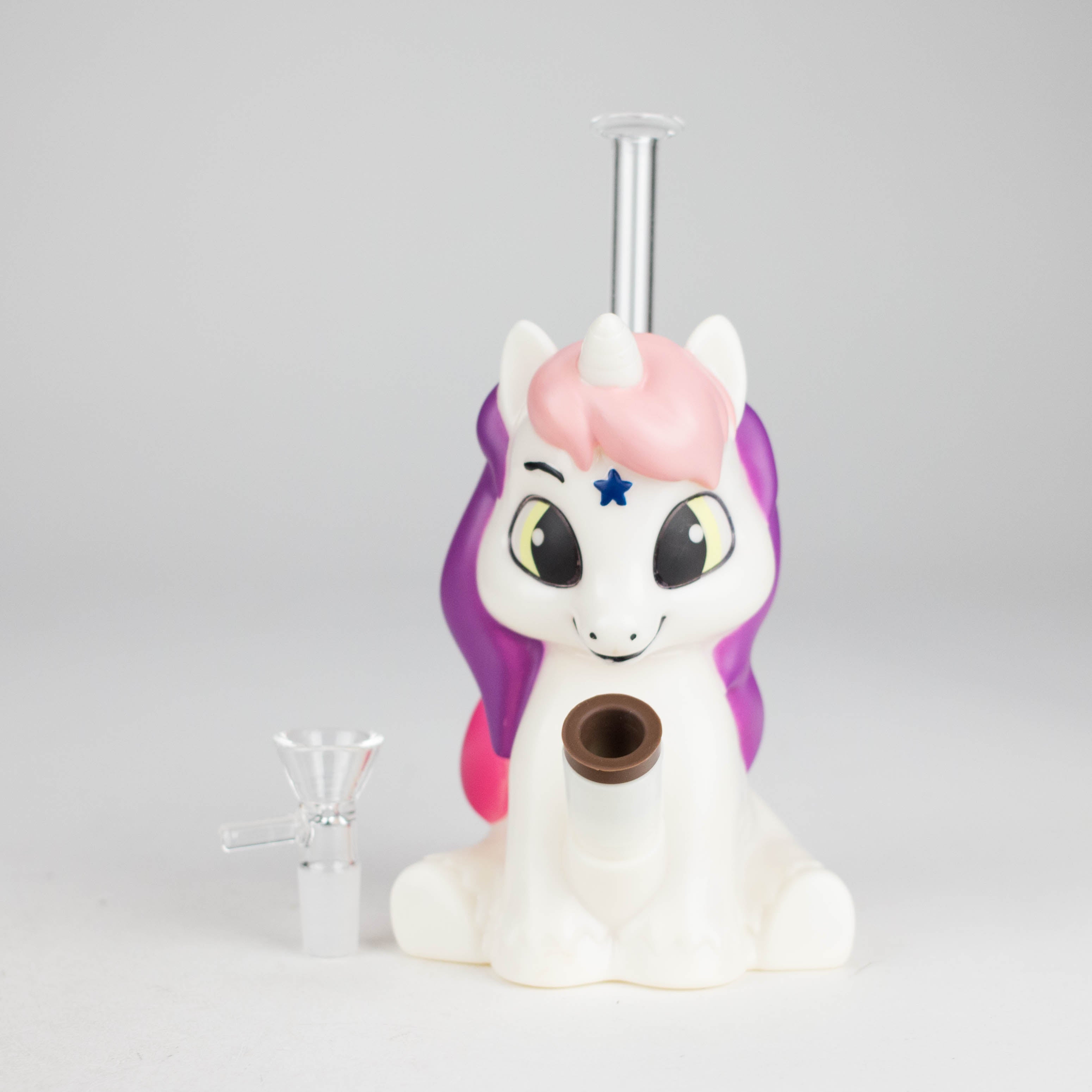 7.6" Vinyl unicorn water pipe