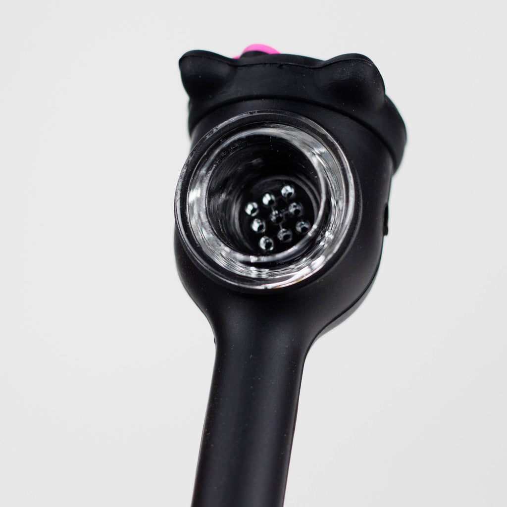 4" Kitty Design Silicon and Glass pipe