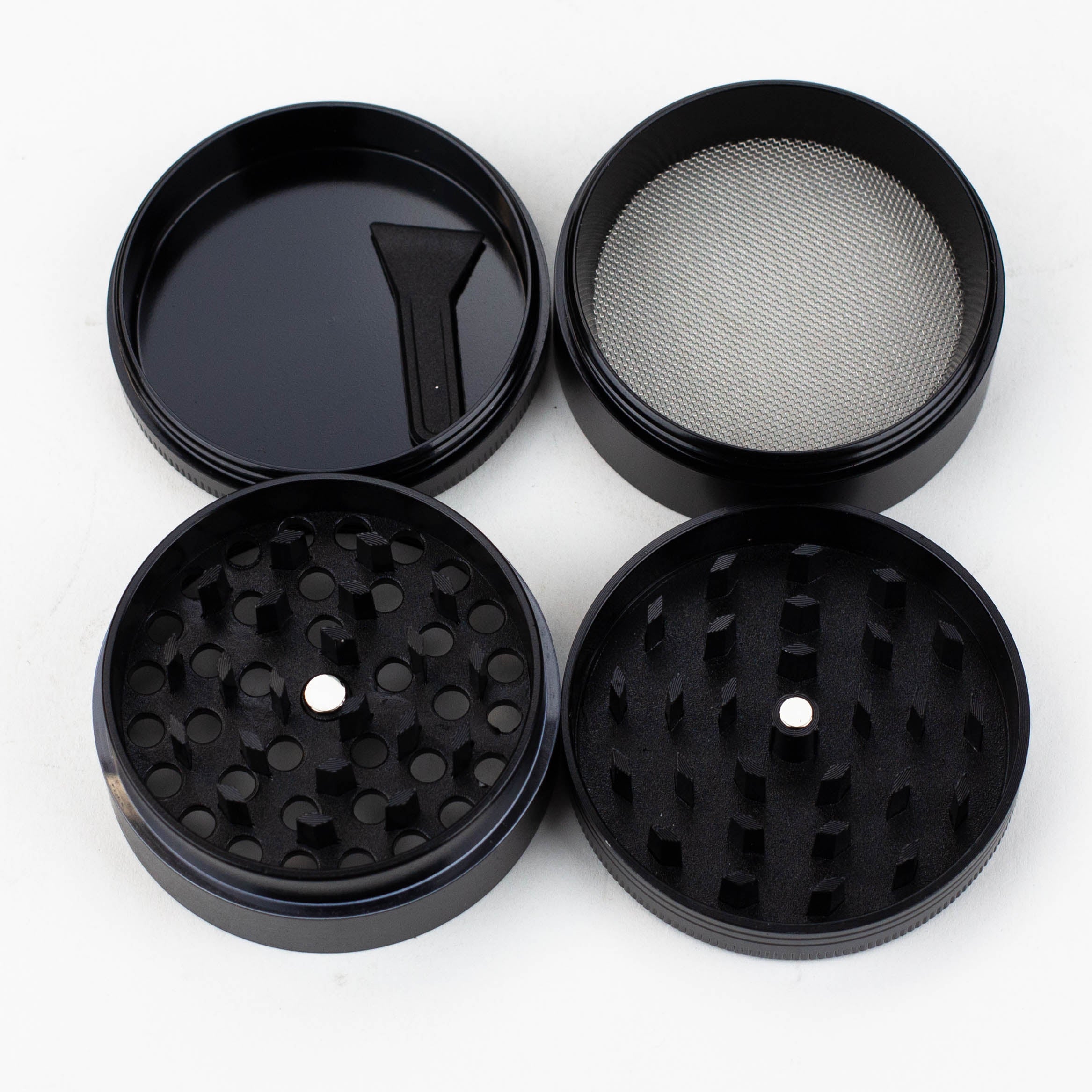 DEATH ROW - 4 parts metal black grinder by Infyniti