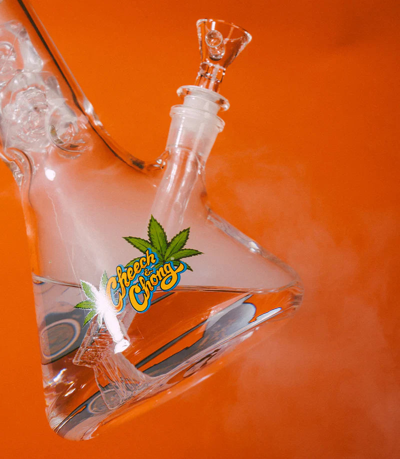 Cheech & Chong® Glass | 10" Pop Art Beaker Base Water Pipe [CC155]